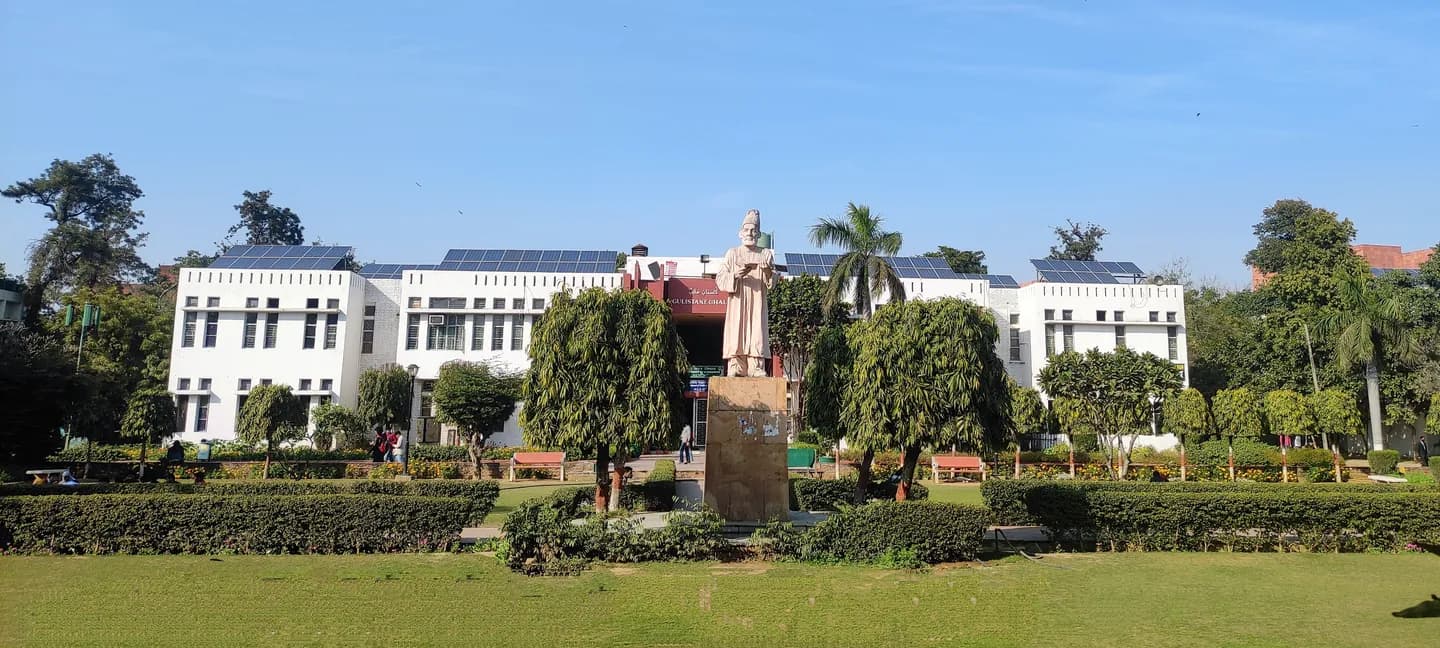 Wide view of the Jamia Millia Islamia campus